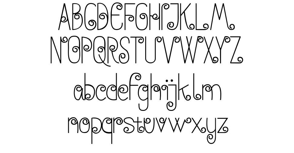 Anohana font specimens