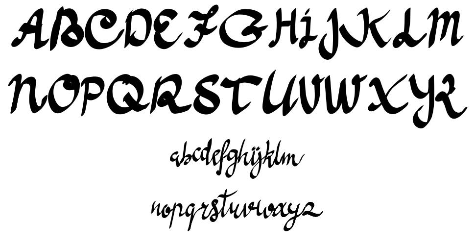 Anoma One font specimens