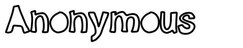 Anonymous font