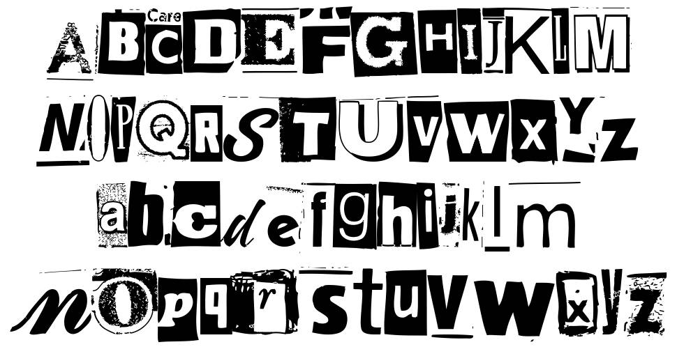Anonymous Clippings font specimens