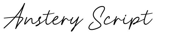 Anstery Script font