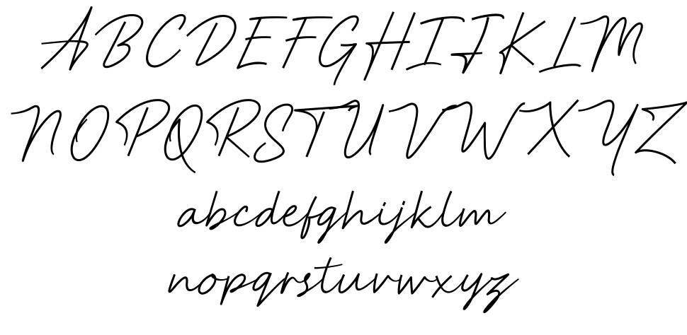 Anstery Script font specimens
