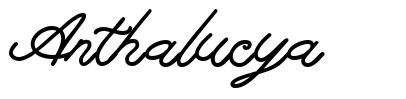 Anthalucya font