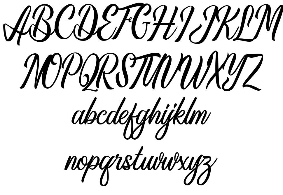 Anthemy Script font Örnekler