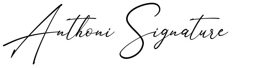 Anthoni Signature 字形