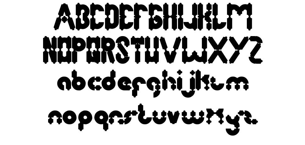Antique Retro písmo Exempláře