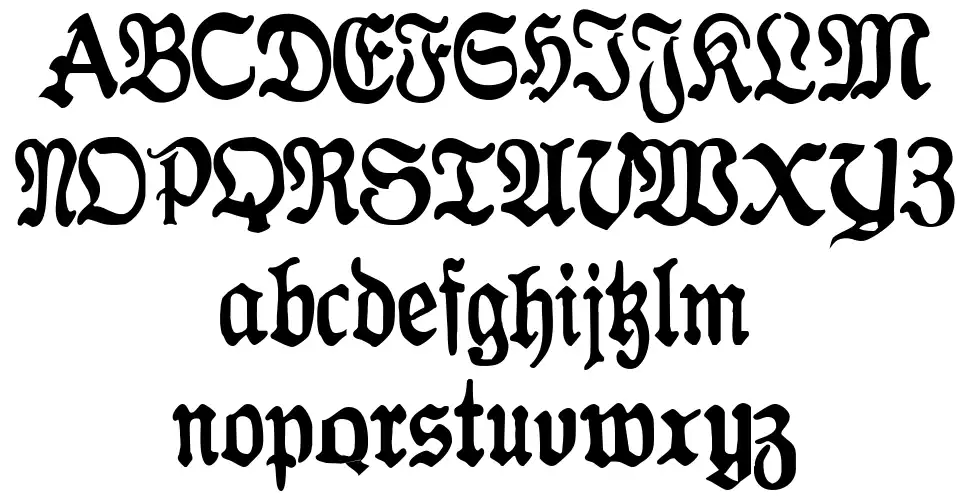 Antraxja Goth 1938font specimens