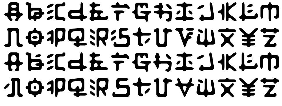 Anyong font Örnekler