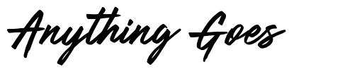 Anything Goes font
