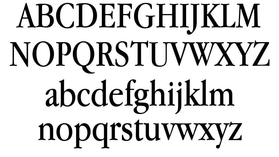 Apple Garamond 字形 标本