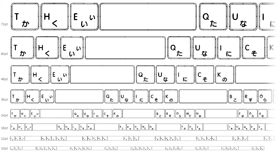 Apple Japanese Keyboardfont waterfall