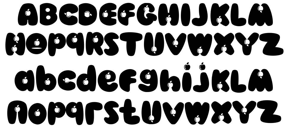 Apple Kids font specimens