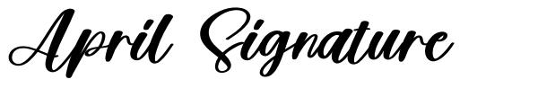 April Signature font