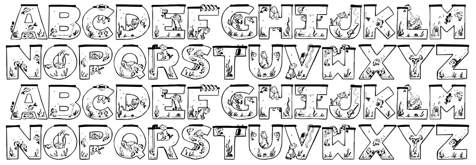 Aquarium font by Claude | FontRiver