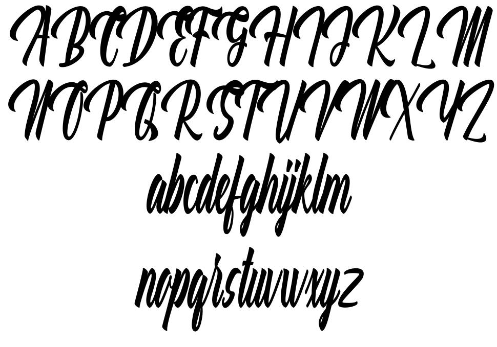 Aquilland font Örnekler