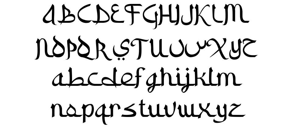 Arabian Night 字形 标本