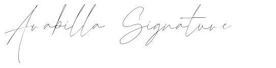 Arabilla Signature 字形