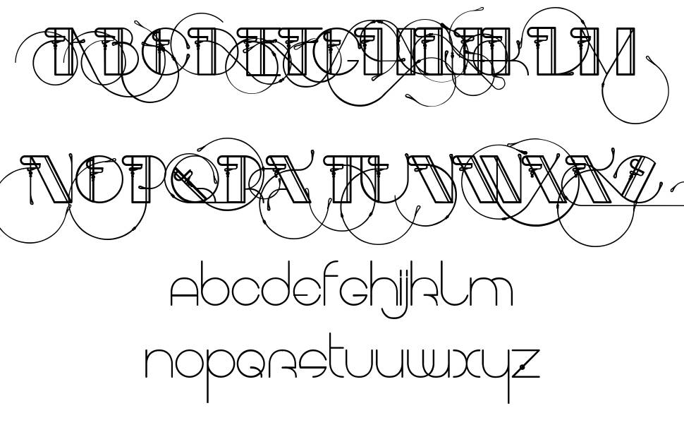 Aracme Waround font specimens