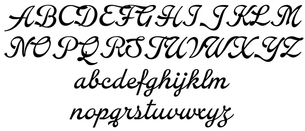 Arando Script fonte Espécimes