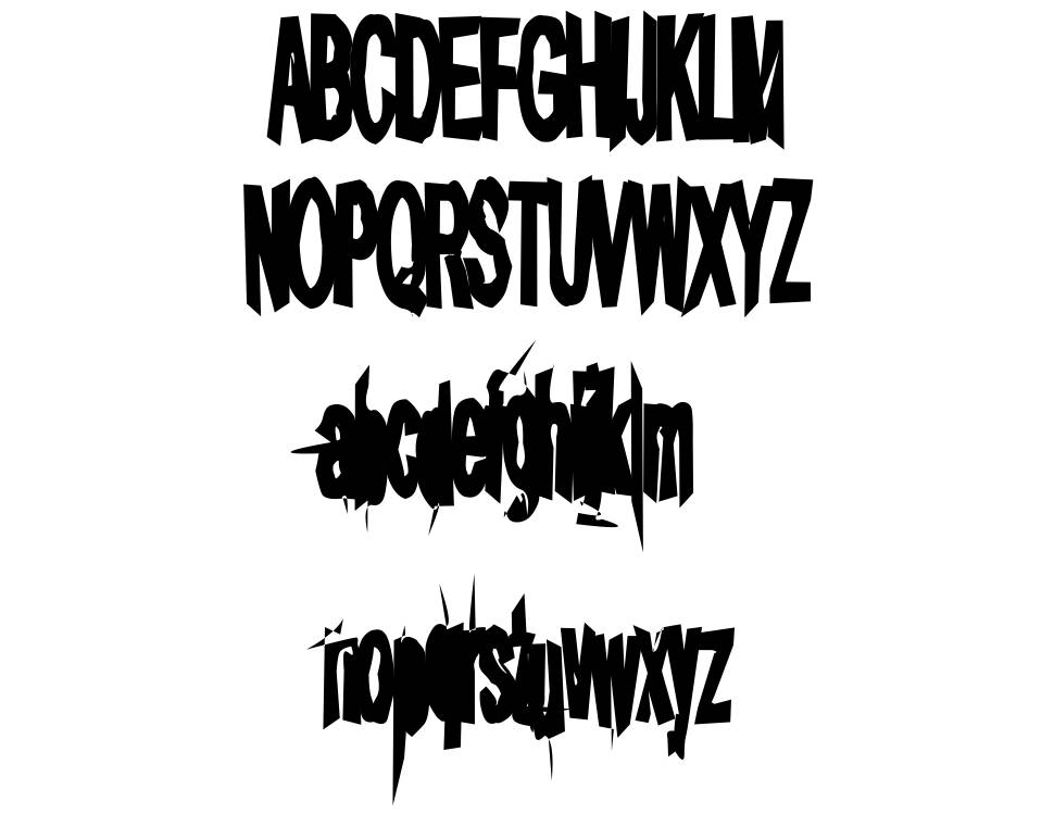 aRape Angular font specimens