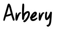 Arbery font
