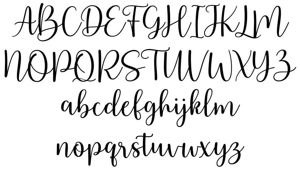 Arbhie Script font specimens