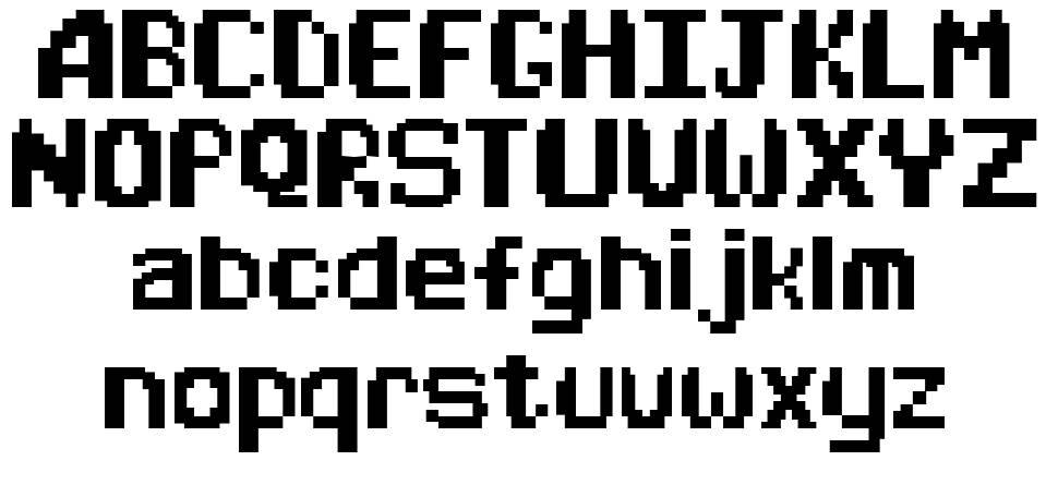 Arcade Alternate font specimens