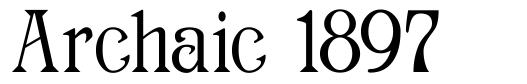 Archaic 1897 písmo