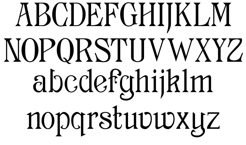 Archaic 1897 font specimens