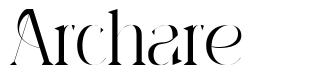 Archare font