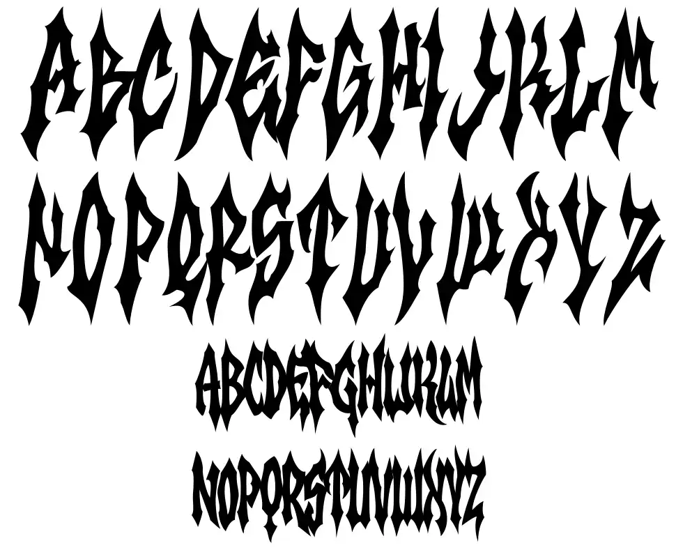 Archaz Negras font specimens