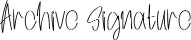 Archive Signature