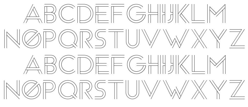 Arenq font specimens