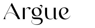 Argue 字形