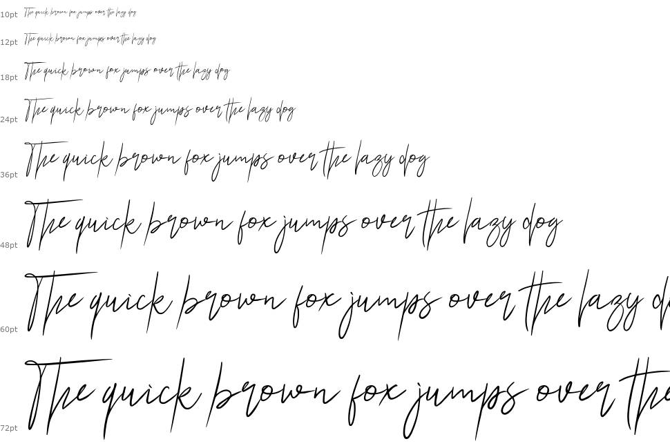 Ariel Script font Şelale