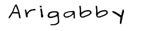 Arigabby font