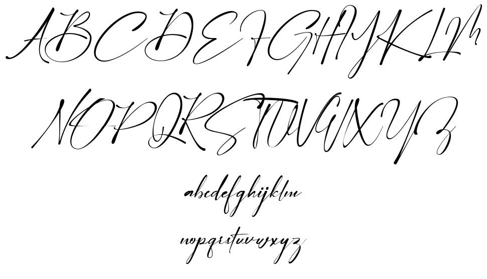 Arinttika Signature font specimens