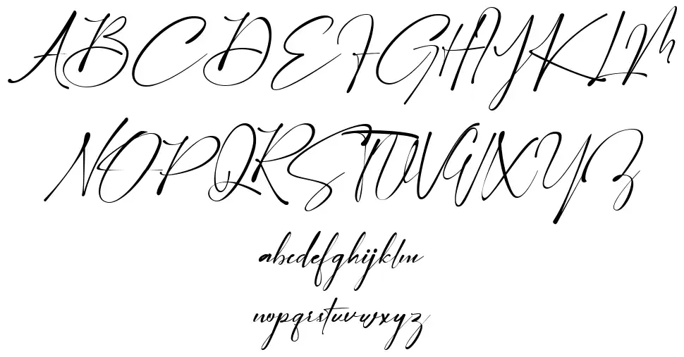 Arinttika Signature font specimens