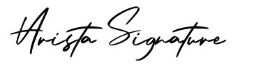 Arista Signature schriftart