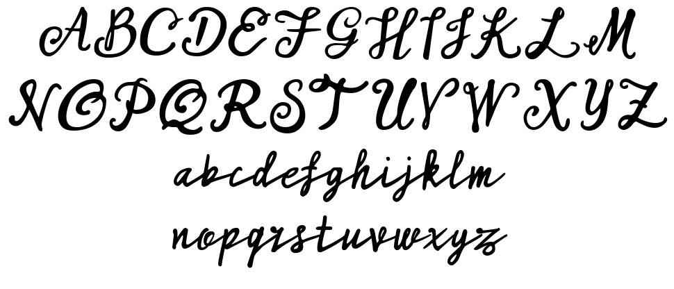 ARK Misha Script font specimens