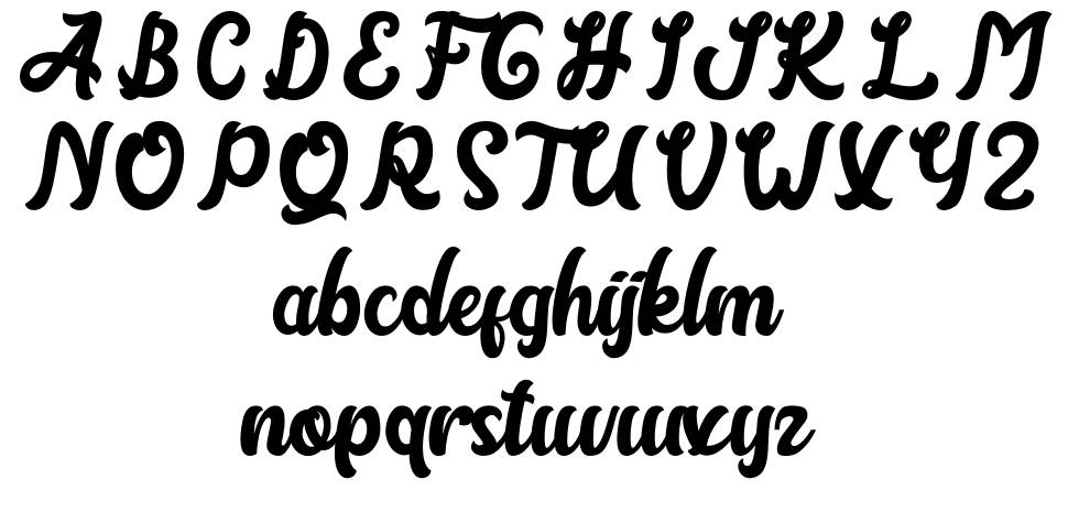 Arkaedos font Örnekler