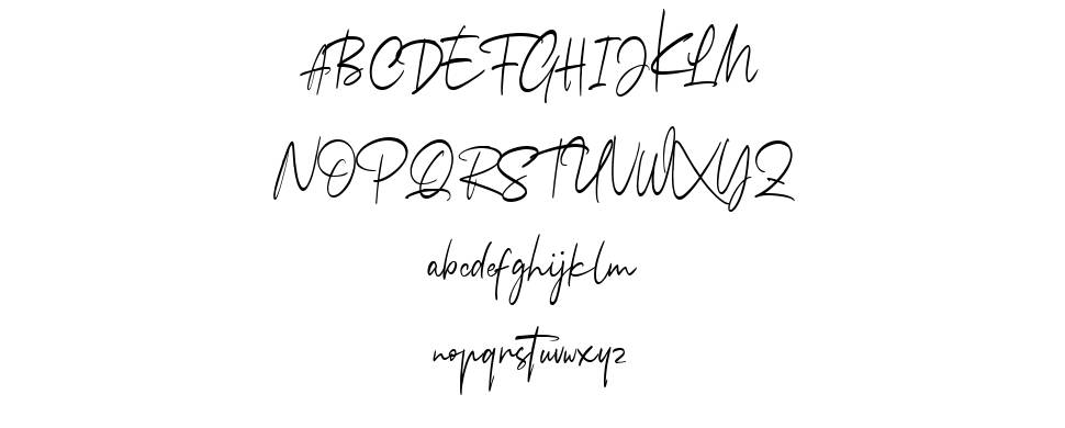 Arkania font Örnekler