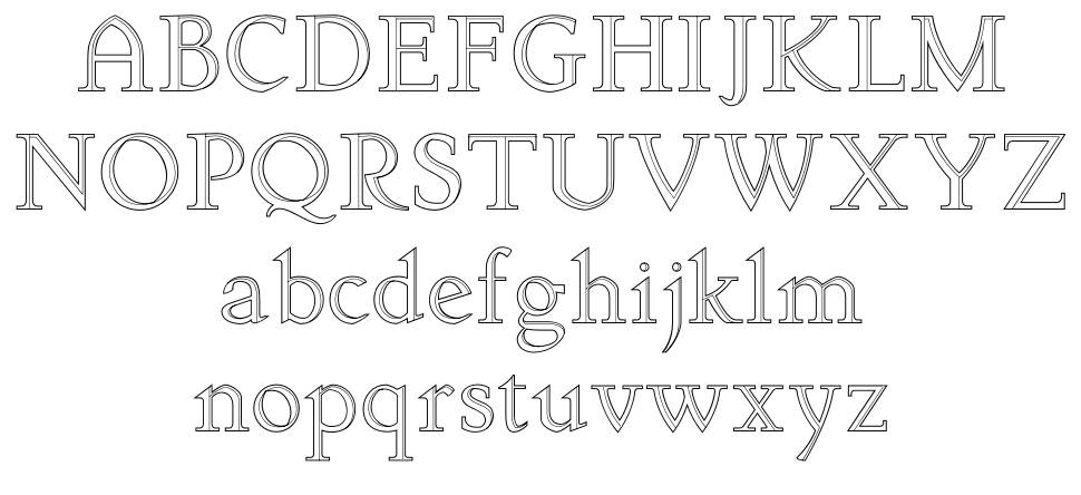 Arkwright font specimens