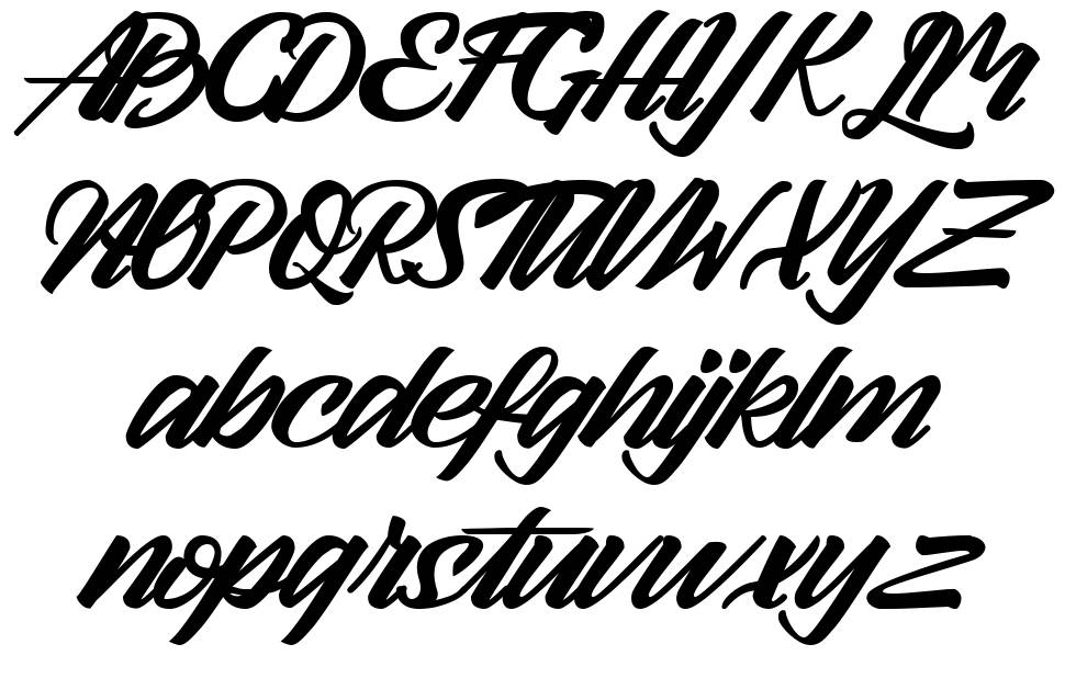 Arlen Script font specimens