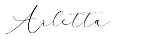 Arletta 字形