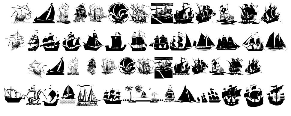 Armada Pirata písmo Exempláře