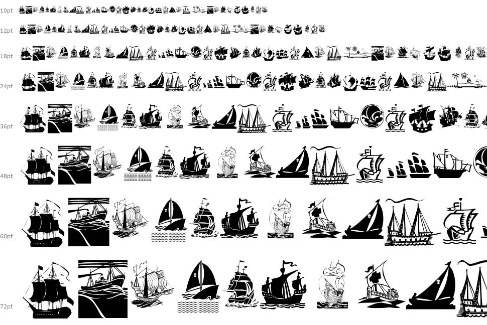 Armada Pirata písmo Vodopád
