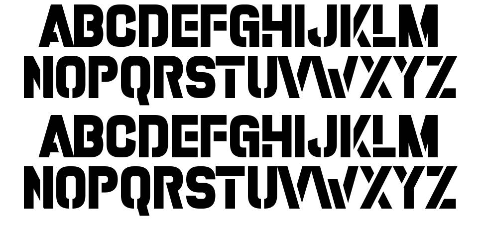 Army Buster font specimens