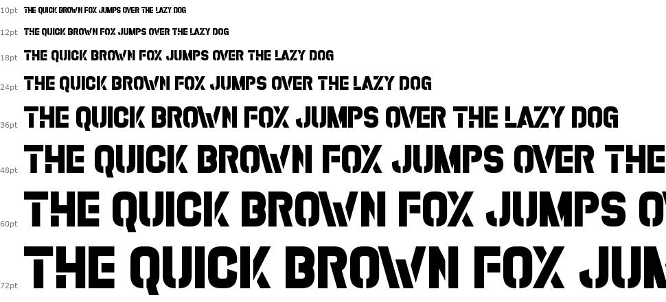 Army Buster font Waterfall