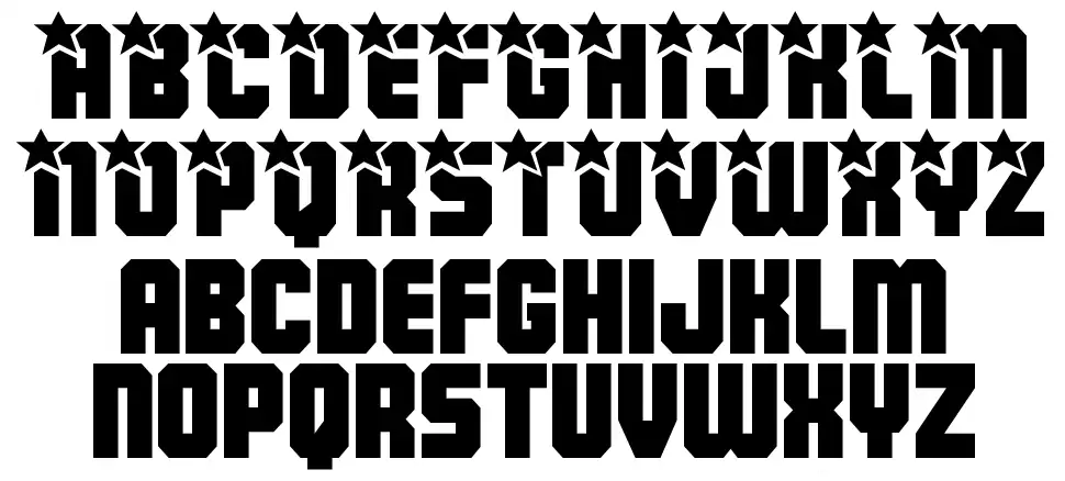 Army Rangers font specimens